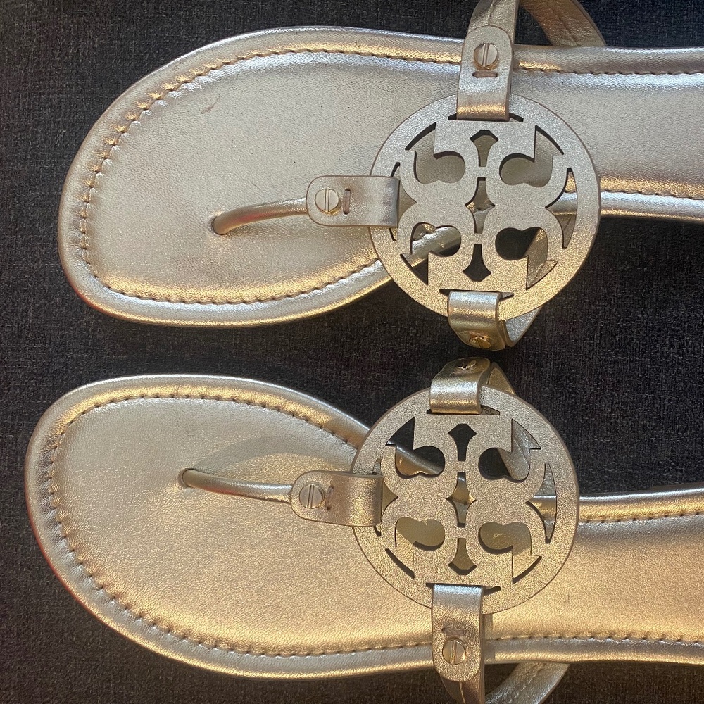 Tory Burch Gold Miller Sandel 13 New W/Out Tags